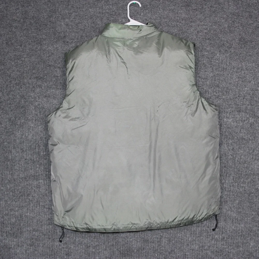 Old Navy Mens Puffer Vest Reversible Gray Black Full Zip‎ Sleeveless Padded XL